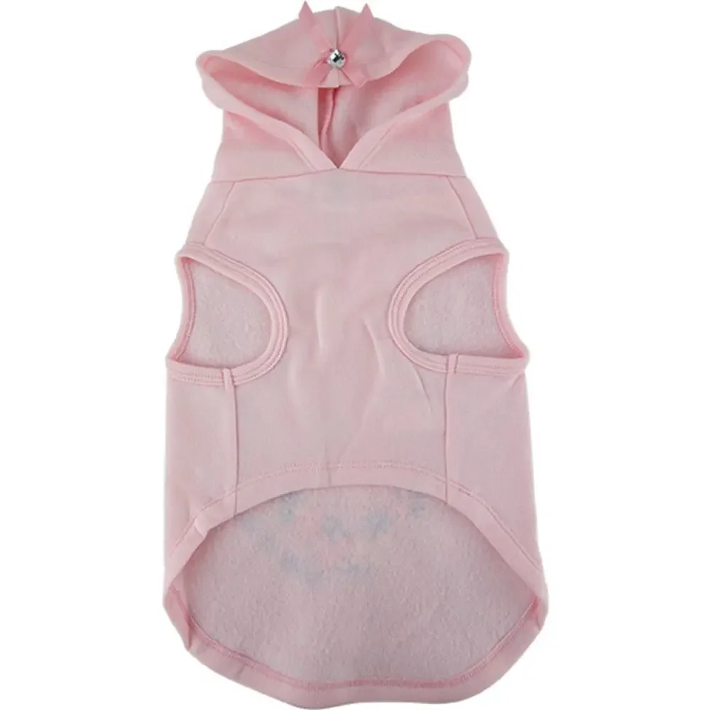 Pink Floral Dog Hoodie Large Wild At Heart Daisy Peace Sign Cozy Pet Sweatshirt